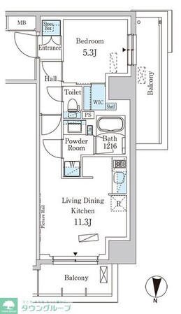 パークアクシス両国スクエアの物件間取画像